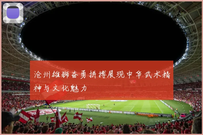 沧州雄狮奋勇拼搏展现中华武术精神与文化魅力